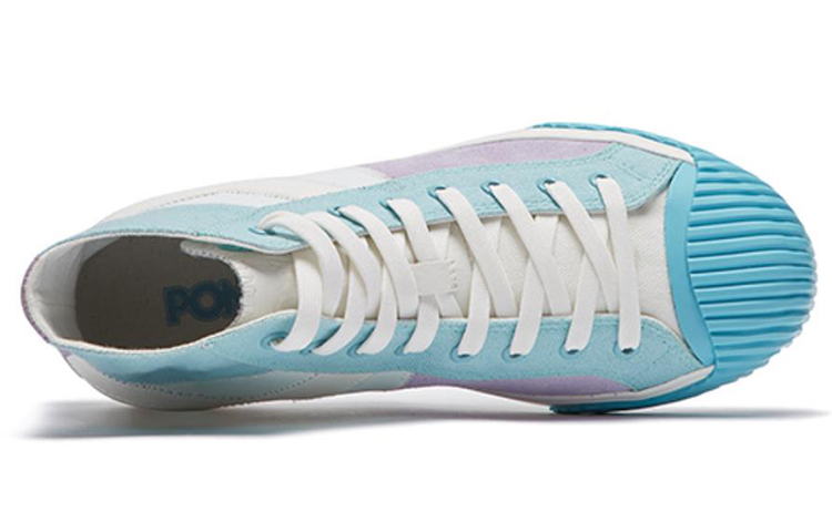 (W) PONY Leisure High-Top Board Shoes Blue 圖 3