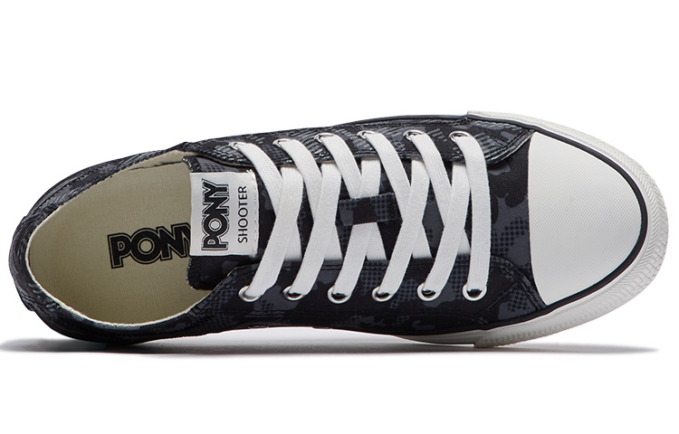 (W) PONY Low-Top Canvas Shoes Black 圖 4