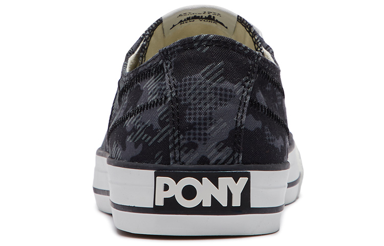 (W) PONY Low-Top Canvas Shoes Black 圖 5