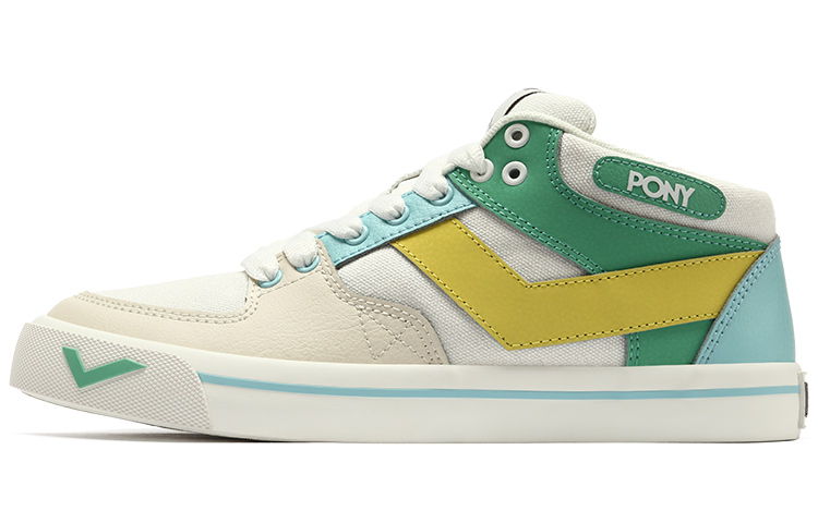 (W) PONY Mid-Top Casual Sneakers 'Spliced Trendy Matcha Green'