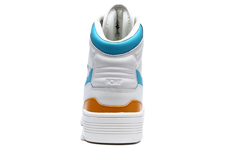 (W) PONY Retro High-Top Basketball Sneaker 'White Blue' 圖 5