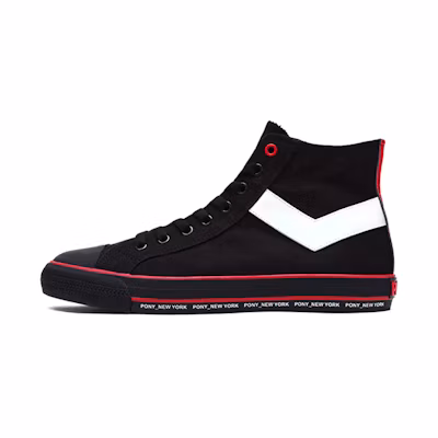 (W) PONY Retro High-Top Canvas 'Black'
