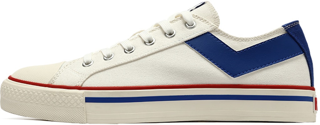 Pony 復古低筒帆布鞋 女款 白藍紅 Buy Pony 復古低筒帆布鞋 女款 白藍紅