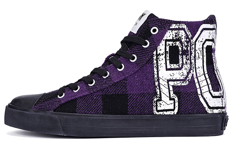 (W) PONY Shooter 'Black Purple Checkerboard'