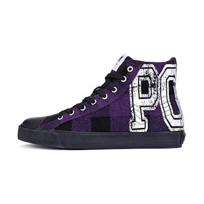 (W) PONY Shooter 'Black Purple Checkerboard'