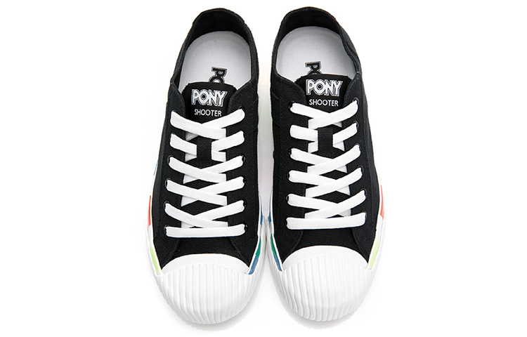 (W) PONY Shooter 'Rainbow Sole Canvas Black' 圖 4