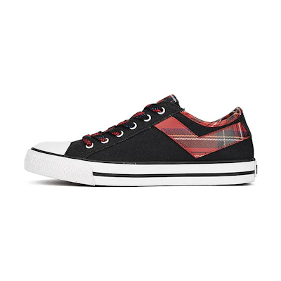(W) PONY Shooter Canvas 'Black Red'