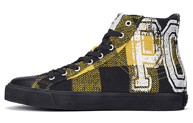 (Women) PONY Shooter Canvas 'Black Yellow' 94W1SH06YW