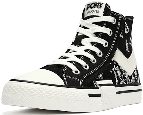 (W) PONY Shooter High 'Moda Flor de Anacardo - Negro' 21W1SH01BK Order (W) PONY Shooter High 'Moda Flor de Anacardo - Negro' 21W1SH01BK