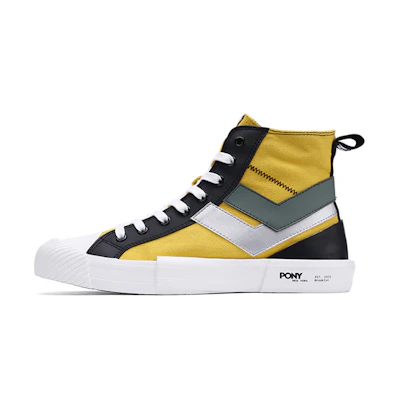 (W) PONY Shooter High 'Patchwork Deconstruction Yellow Black'