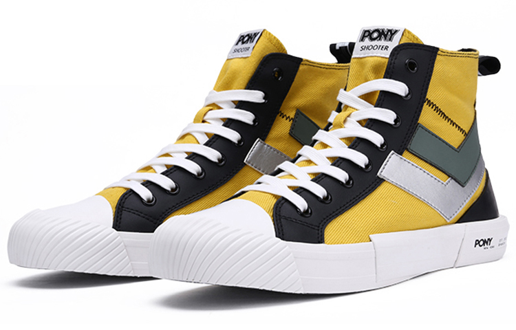 (W) PONY Shooter High 'Patchwork Deconstruction Yellow Black' 圖 3