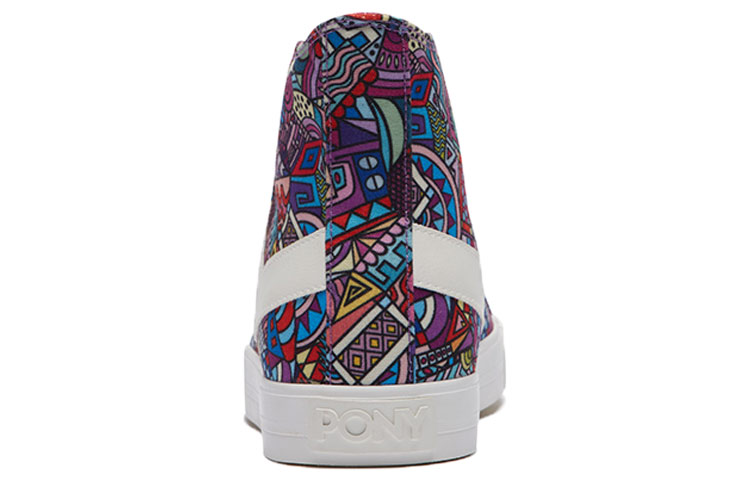 (W) PONY Shooter High Canvas Shoes White Label Multicolor 圖 5