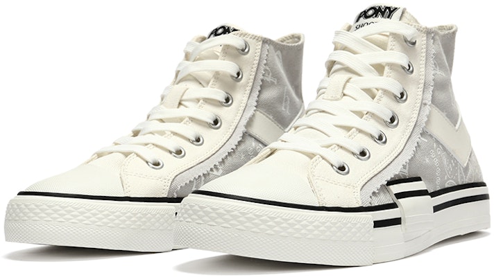 (W) PONY Shooter High Top Canvas 'Blanco Gris Flor de Anacardo' 21W1SH01GR Lookbook (W) PONY Shooter High Top Canvas 'Blanco Gris Flor de Anacardo' 21W1SH01GR