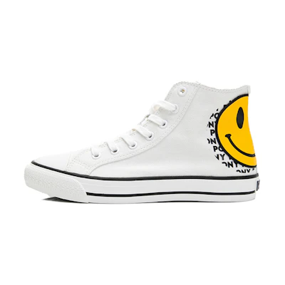 (W) PONY Shooter High Top Canvas 'Smiley Face - White'