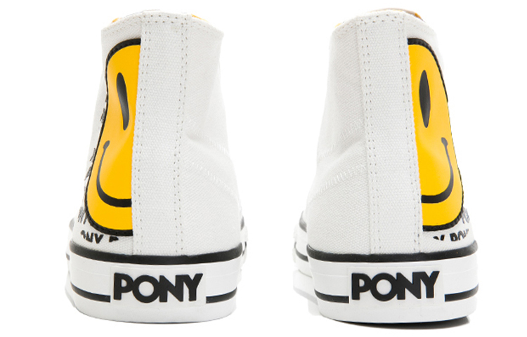 (W) PONY Shooter High Top Canvas 'Smiley Face - White' 圖 3