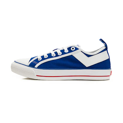 (W) PONY Shooter Low Canvas 'Blue White'