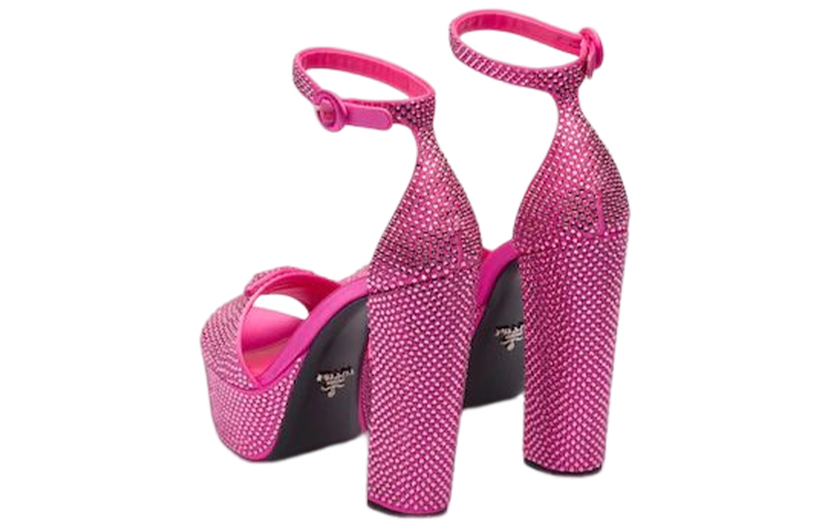 Shop (W) Plataformas Prada 135mm Cristal Rosa Begonia en Satén 1XP53B_2AWL_F0638_F_135