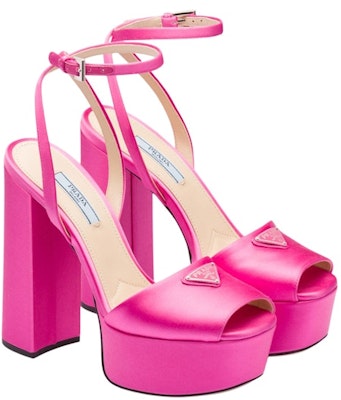 (W) Prada 135mm Sandal Platform Satin Pink Begonia 1XP48B_049_F0638_F_135 Order (W) Prada 135mm Sandal Platform Satin Pink Begonia 1XP48B_049_F0638_F_135