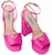 (W) Prada 135mm Sandal Platform Satin Pink Begonia 1XP48B_049_F0638_F_135