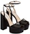(W) Sandal Platform Prada 135mm Hitam Satin 1XP48B_049_F0002_F_135