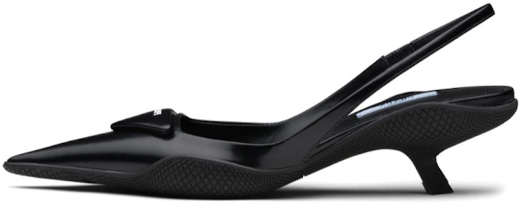 (Women) Prada 30mm Sling-Back Pumps Brushed Leather 'Black' 1I565M_055_F0002_F_A045 Buy (Women) Prada 30mm Sling-Back Pumps Brushed Leather 'Black' 1I565M_055_F0002_F_A045