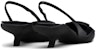 (W) Prada 30mm Sling-Back Pumps Kulit Berus 'Hitam' 1I565M_055_F0002_F_A045