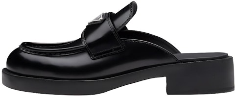 (Women) Prada 40mm Mule Black Brushed Leather 1D652M_ULS_F0002_F_040 (Women) Prada 40mm Mule Black Brushed Leather 1D652M_ULS_F0002_F_040