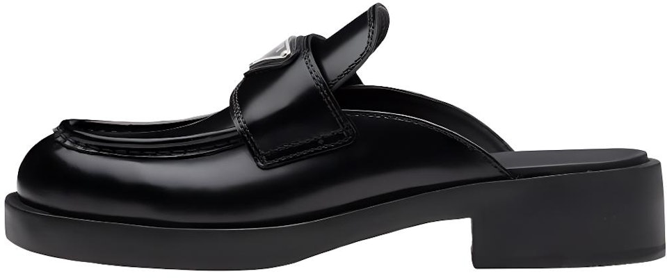 (Women) Prada 40mm Mule Black Brushed Leather 1D652M_ULS_F0002_F_040 Buy (Women) Prada 40mm Mule Black Brushed Leather 1D652M_ULS_F0002_F_040