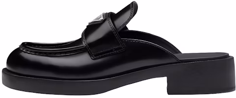 (Women) Prada 40mm Mule Black Brushed Leather 1D652M_ULS_F0002_F_040 (Women) Prada 40mm Mule Black Brushed Leather 1D652M_ULS_F0002_F_040