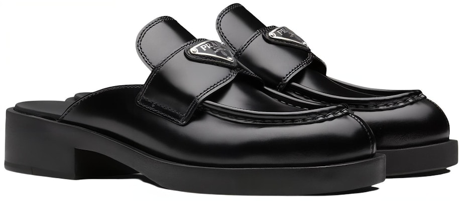 (Women) Prada 40mm Mule Black Brushed Leather 1D652M_ULS_F0002_F_040 Shop (Women) Prada 40mm Mule Black Brushed Leather 1D652M_ULS_F0002_F_040