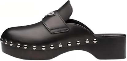 (Women) Prada 45mm Studded Clogs Black Leather 1Z794M_248_F0002_F_045 (Women) Prada 45mm Studded Clogs Black Leather 1Z794M_248_F0002_F_045