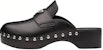 (W) 프라다 45mm 스터드 블랙 가죽 클로그 1Z794M_248_F0002_F_045