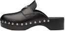 Buy (W) 프라다 45mm 스터드 블랙 가죽 클로그 1Z794M_248_F0002_F_045