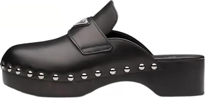 (Women) Prada 45mm Studded Clogs Black Leather 1Z794M_248_F0002_F_045 (Women) Prada 45mm Studded Clogs Black Leather 1Z794M_248_F0002_F_045
