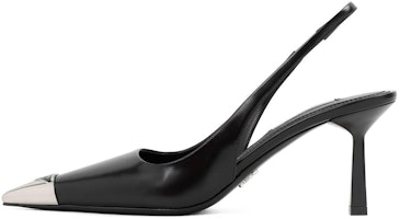 (Women) Prada 75mm Slingback Pump Black Leather 1I903M_055_F0002_F_075 (Women) Prada 75mm Slingback Pump Black Leather 1I903M_055_F0002_F_075