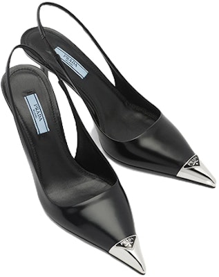 (W) プラダ 75mm スリングバック パンプス (黒) 1I903M_055_F0002_F_075 Lookbook (W) プラダ 75mm スリングバック パンプス (黒) 1I903M_055_F0002_F_075