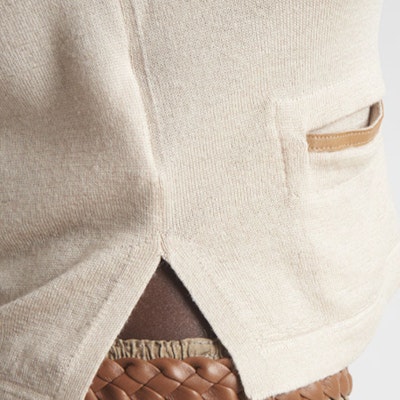 (W) PRADA 米色圓領短袖針織毛衣上衣. P24D2-FCI8-F0F24-S-OOO Details for (W) PRADA 米色圓領短袖針織毛衣上衣. P24D2-FCI8-F0F24-S-OOO