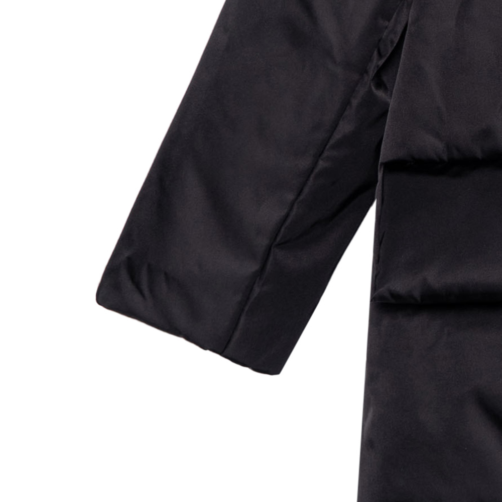 Sizing (Women) PRADA  Black Down Jacket with Belted Design and Stand Collar 29D862-1WQ8-F0002-S-222