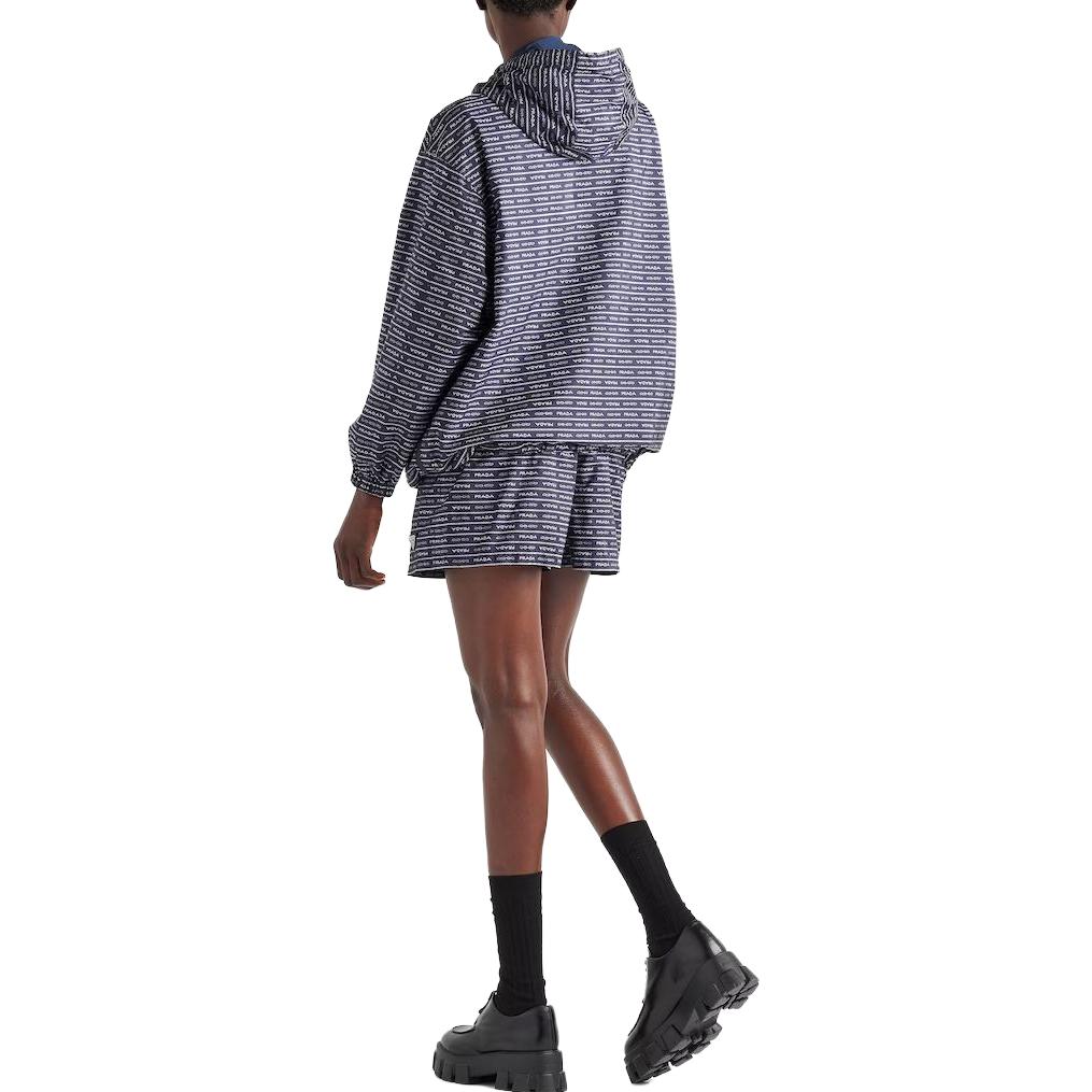 (Women) PRADA  Black Hooded Jacket with Logo Print Long Sleeve. 29C097-1X60-F022X 圖 5