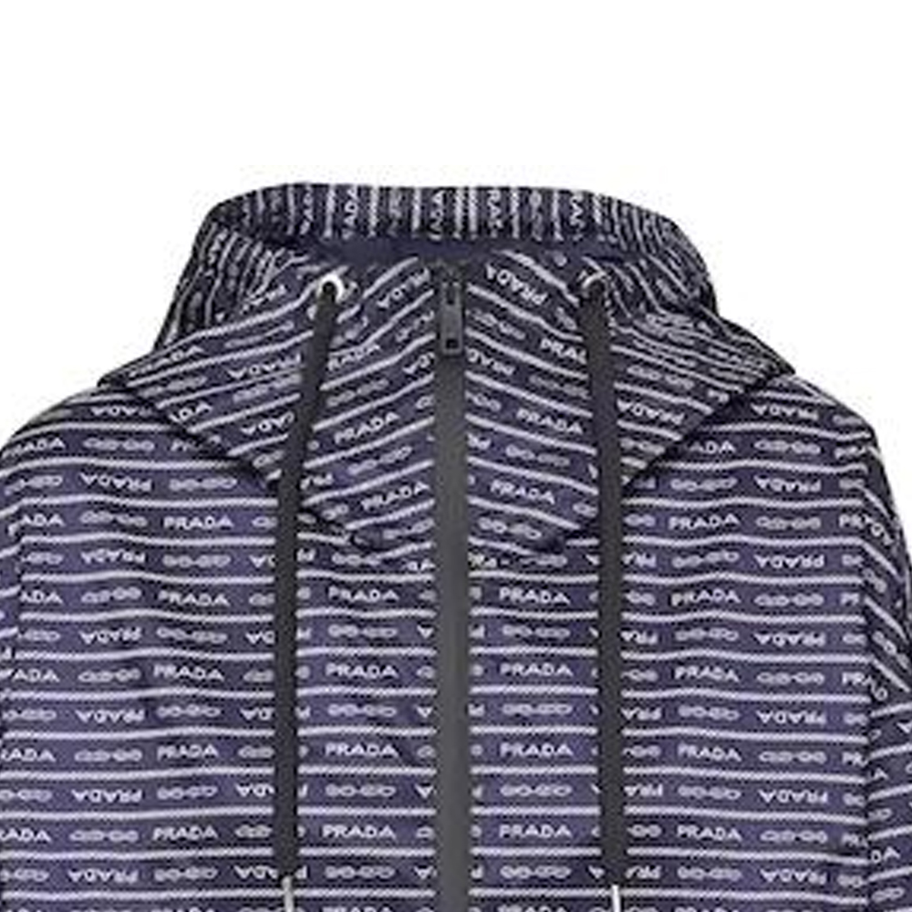 (Women) PRADA  Black Hooded Jacket with Logo Print Long Sleeve. 29C097-1X60-F022X 圖 6