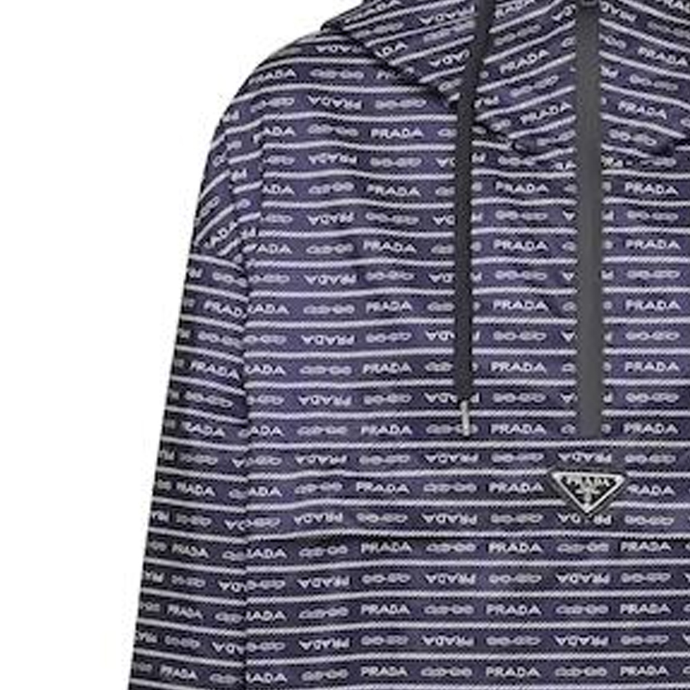 (Women) PRADA  Black Hooded Jacket with Logo Print Long Sleeve. 29C097-1X60-F022X 圖 7