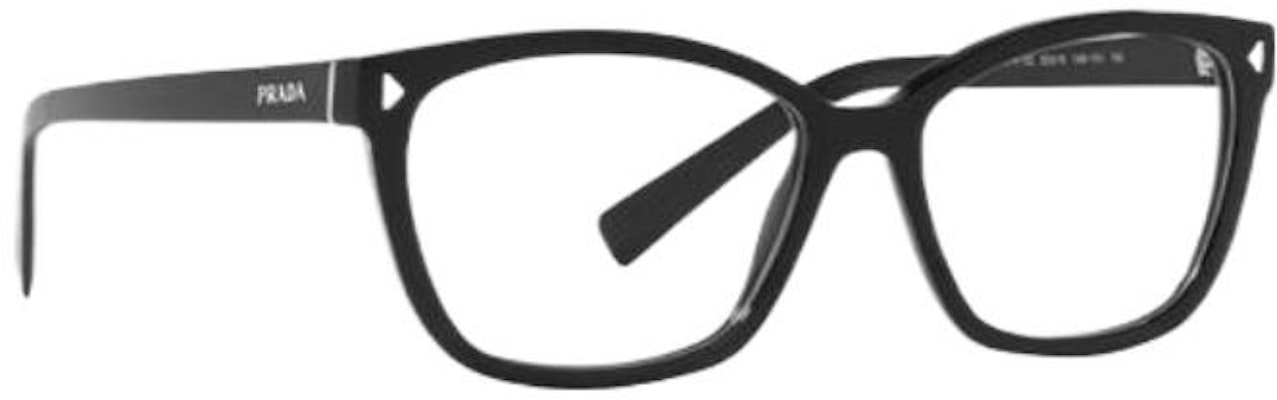 (W) PRADA 黑色不规则醋酸材质镜框光学眼镜 带品牌标志镜腿 PR15ZV1AB1O1 Lookbook (W) PRADA 黑色不规则醋酸材质镜框光学眼镜 带品牌标志镜腿 PR15ZV1AB1O1