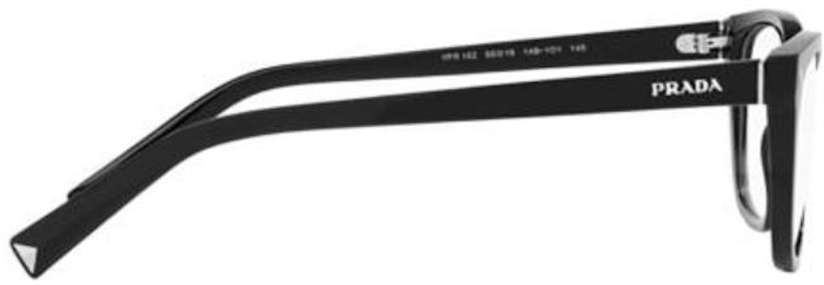 (W) PRADA 黑色不规则醋酸材质镜框光学眼镜 带品牌标志镜腿 PR15ZV1AB1O1 Shop (W) PRADA 黑色不规则醋酸材质镜框光学眼镜 带品牌标志镜腿 PR15ZV1AB1O1