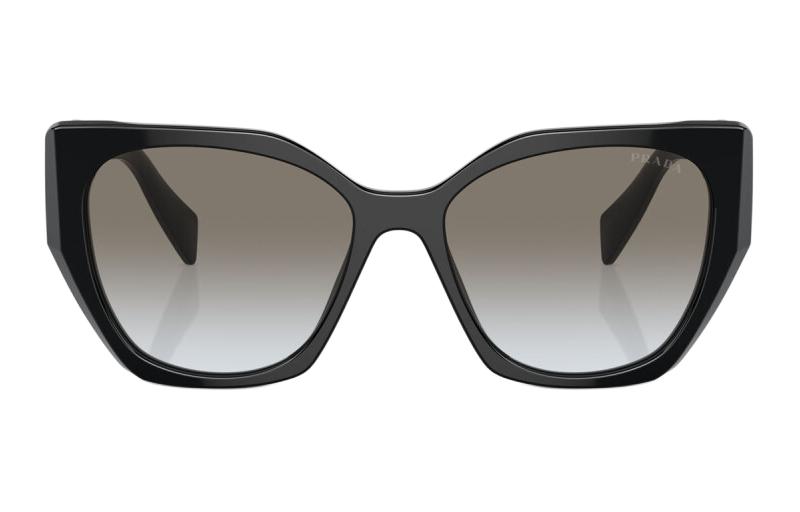 (Women) PRADA  Black Irregular Acetate Sunglasses with Logo Temples. PR19ZS1AB0A7 圖 3