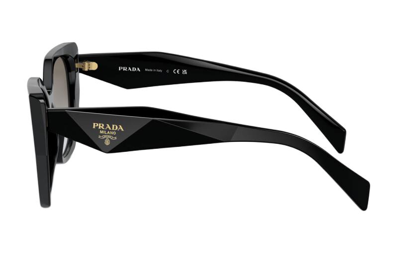 (Women) PRADA  Black Irregular Acetate Sunglasses with Logo Temples. PR19ZS1AB0A7 圖 4