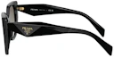 Shop (W) PRADA Kacamata Hitam Acetate Tidak Beraturan dengan Logo di Tangkal. PR19ZS1AB0A7