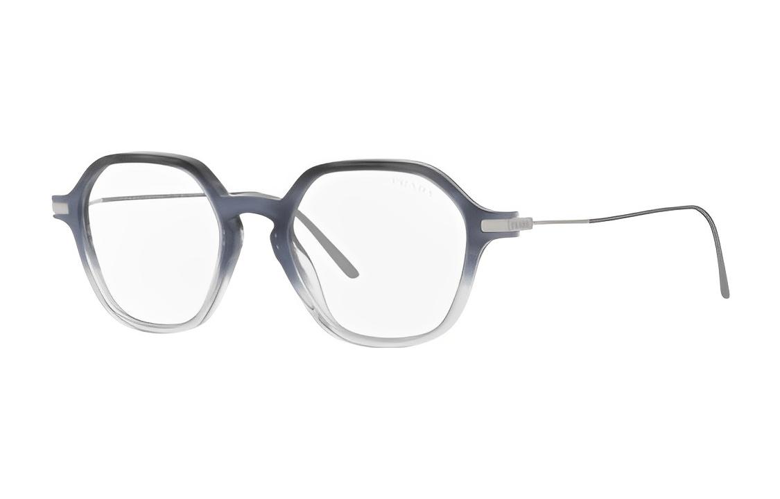 (Women) PRADA  Black Irregular Metal & Acetate Sunglasses. PR11YS12B04R