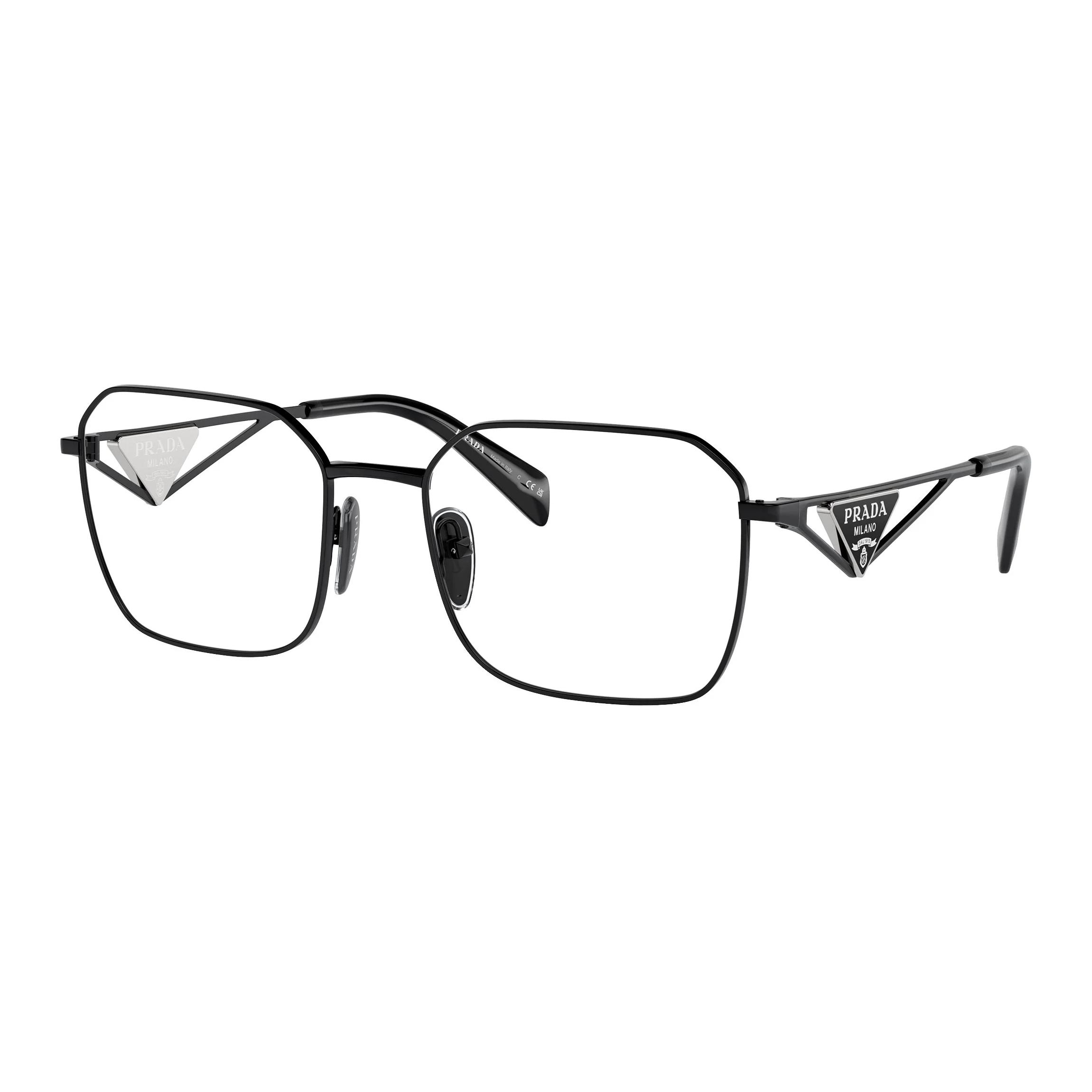(Women) PRADA  Black Irregular Metal Optical Glasses with Logo Temples. POIZON2406201134