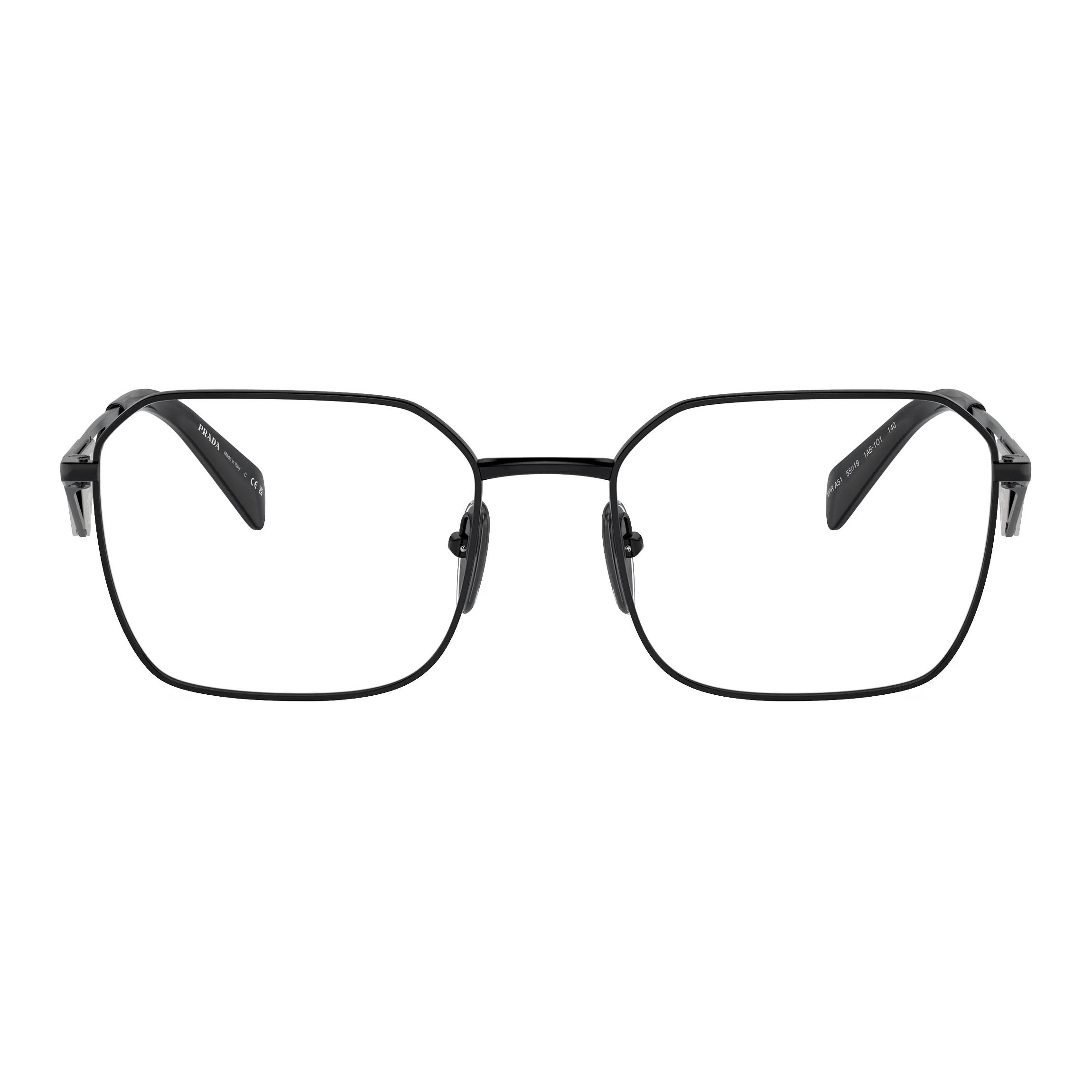 (Women) PRADA  Black Irregular Metal Optical Glasses with Logo Temples. POIZON2406201134 圖 3