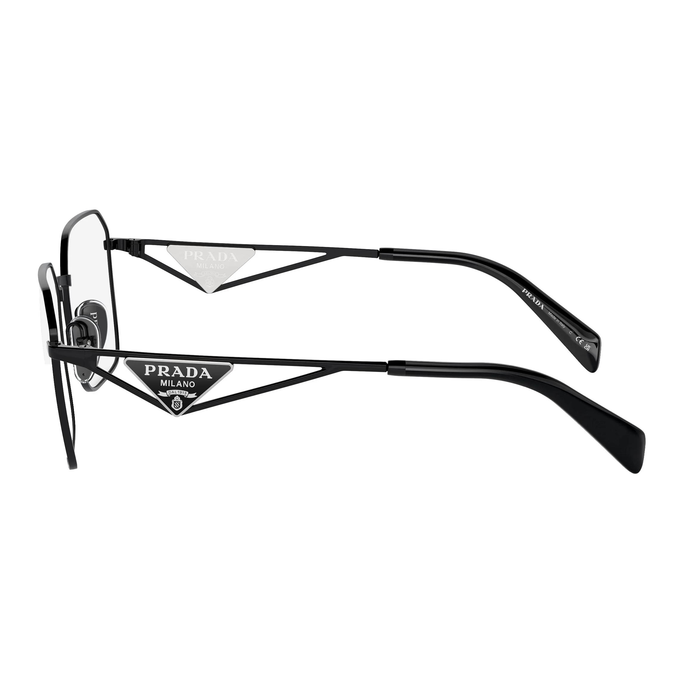 (Women) PRADA  Black Irregular Metal Optical Glasses with Logo Temples. POIZON2406201134 圖 4